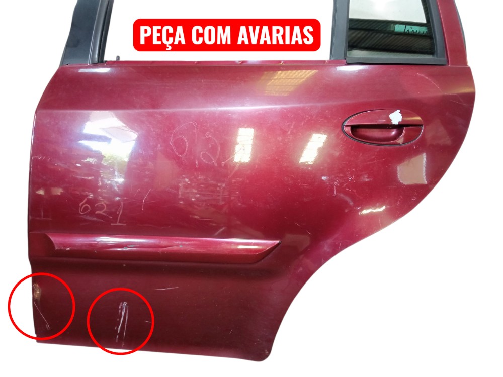 Porta Traseira Esquerda Chery Face 2010 2015 1.3 16v Traseira Esquerdo Vermelho 2