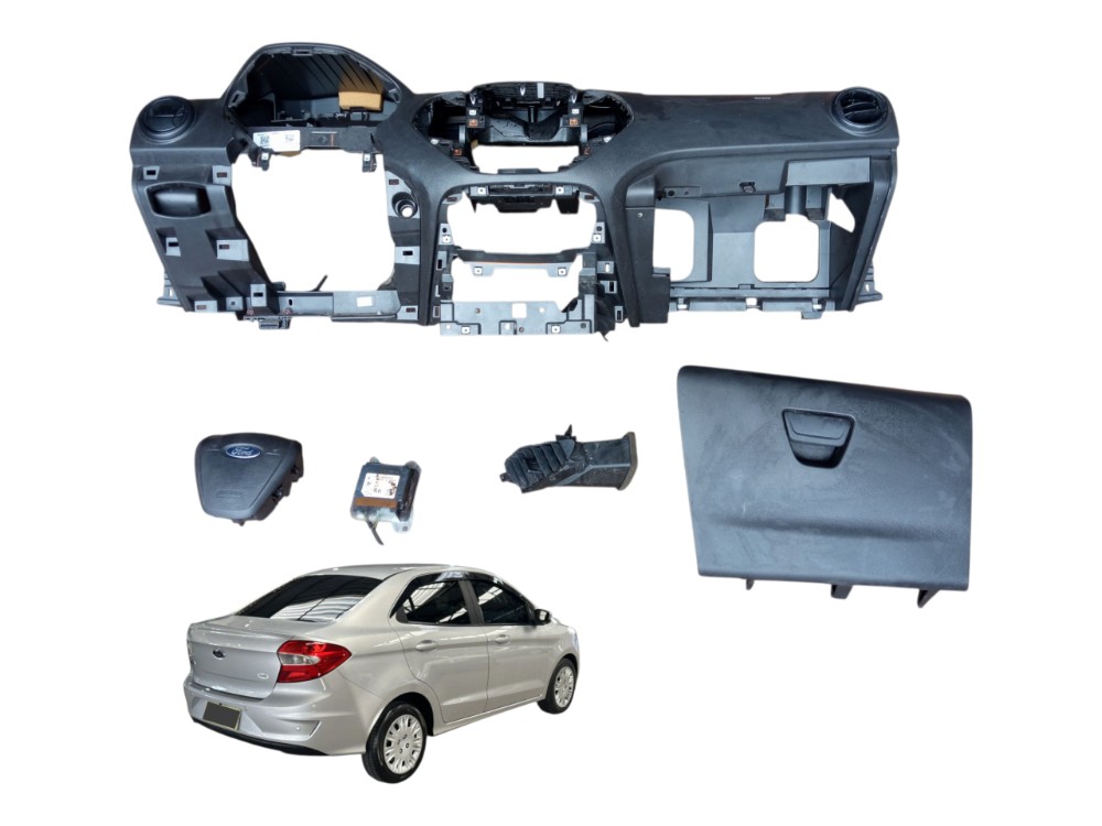 Kit Tabelier Painel Central Ford Ka Sedan 2018 2019 1.5 3cc Preto 1