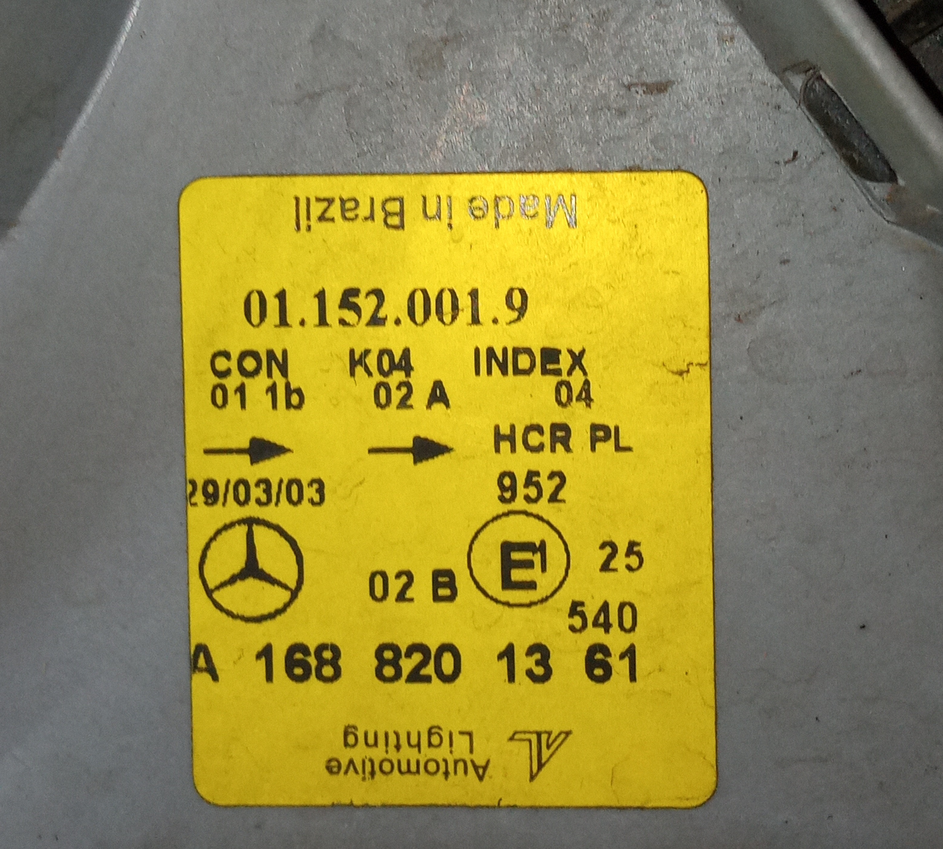 Farol Dianteiro Esquerdo Mercedes Classe A 160 190 99 2005 3