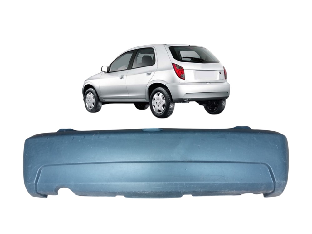 Grade Parachoque Traseiro Chevrolet Celta 2008 2012 Original Preto Fosco 1