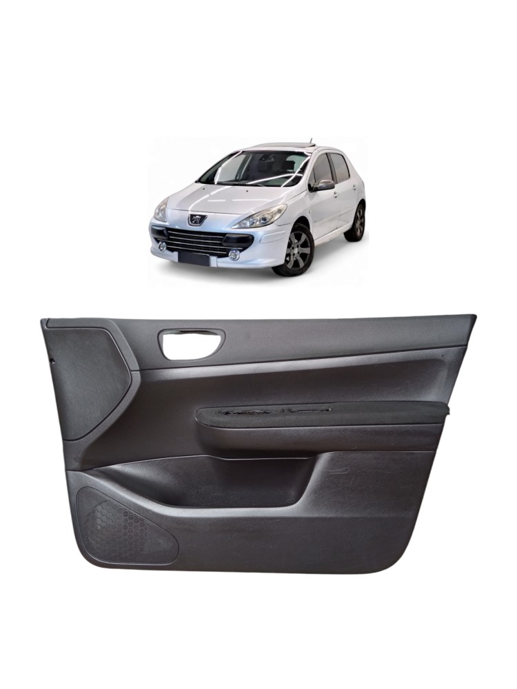Forro De Porta Dianteira Direita Peugeot 307 Hatch 2006 2012 Preto 1