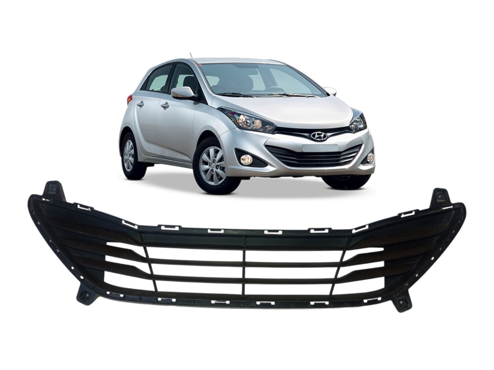 Grade Inferior Parachoque Dianteiro Hyundai Hb 20 2013 2016  Preto Fosco 1
