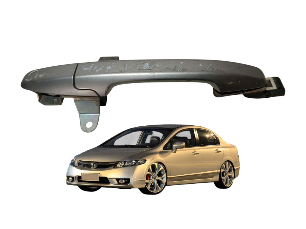 Macaneta Externa Dianteira Direita Honda Civic G8 2007 2011  Prata Dianteira 1