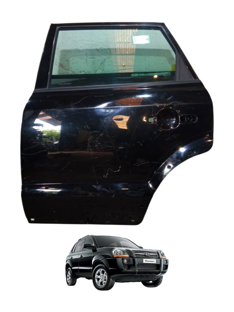 Porta Traseira Esquerda Hyundai Tucson 2007 2014 Traseira Esquerdo Preto 1