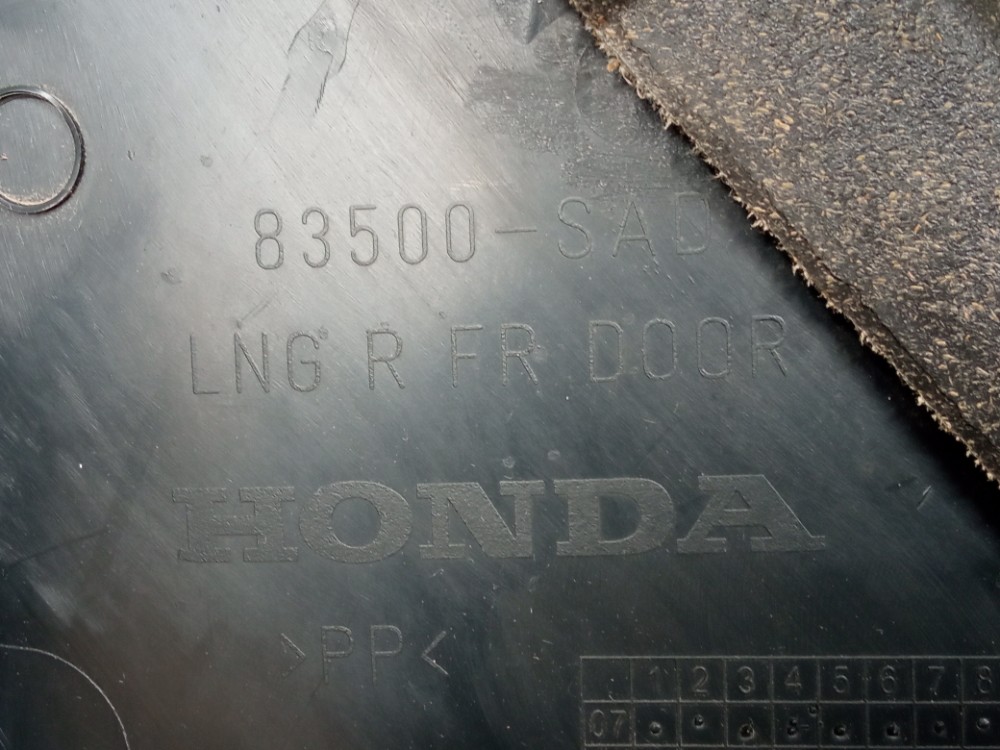 Forro Porta Dianteira Direita Honda Fit 2003 2008 Original  Cinza 6