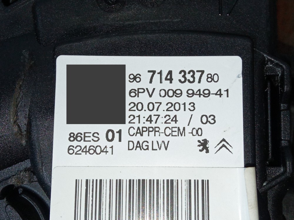 Pedaleira Suporte Pedal Acelerador Freio Peugeot 308 2012 15 6
