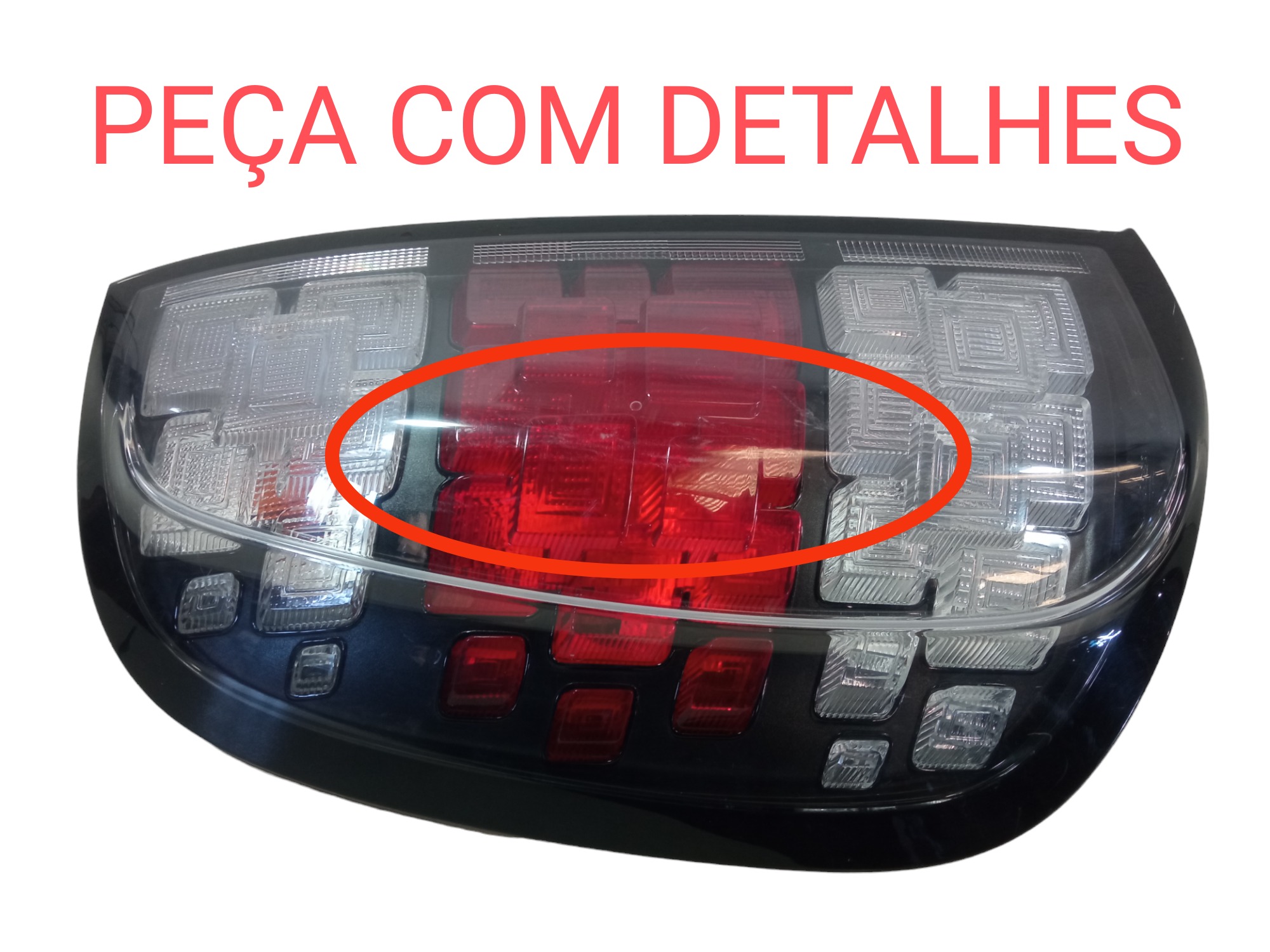 Lanterna Traseira Esquerda Fiat Uno 2015 2020 Original Usado Esquerdo Vermelho 2
