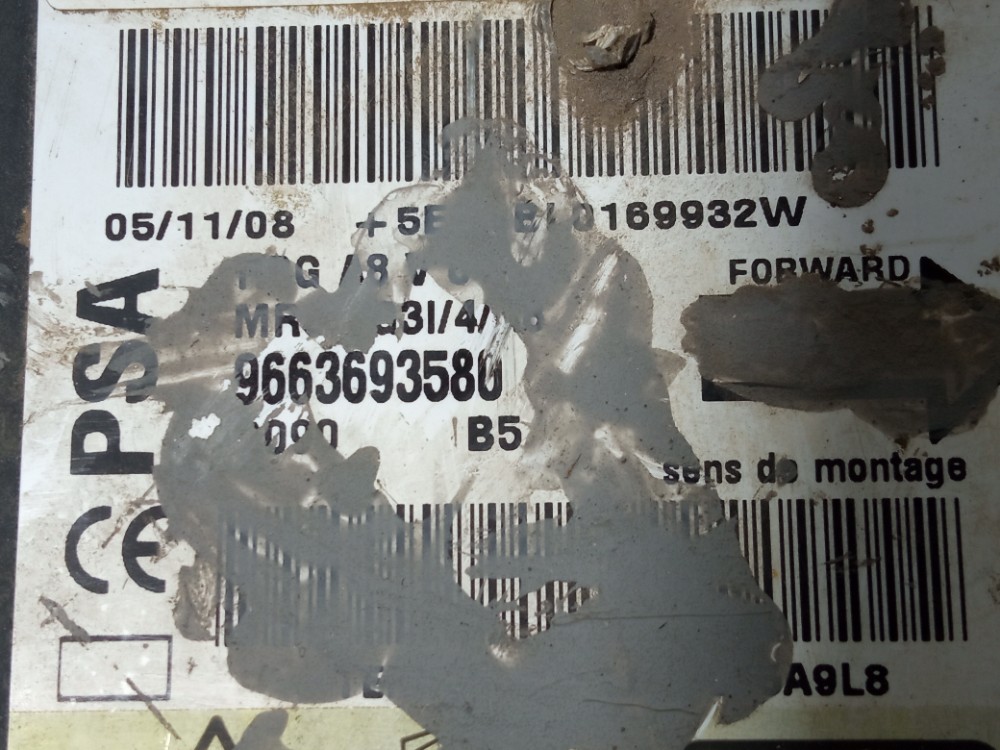 Modulo Central Airbag Citroën C3 2006 2010 Usado 9663693580 3
