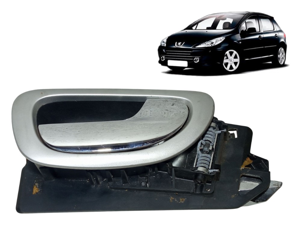 Maçaneta Interna Dianteira Direita Peugeot 307 2006 2012  Cromado Dianteira/traseira 1