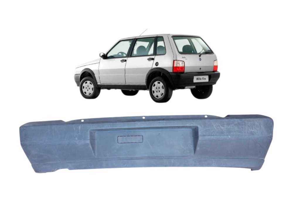 Grade Parachoque Traseiro Fiat Uno Mille 2004 2010 Original  Preto Fosco 1