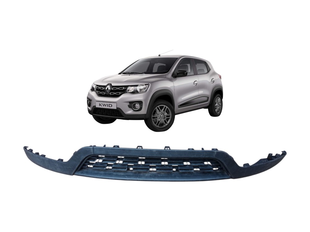 Spoiler Grade Inferior Parachoque Dianteiro Renault Kwid  Preto Fosco 1