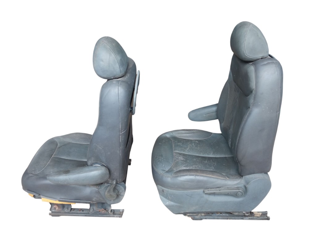 Par Banco Dianteiro Couro Citroen C3 2006 2012 Original  Preto 6
