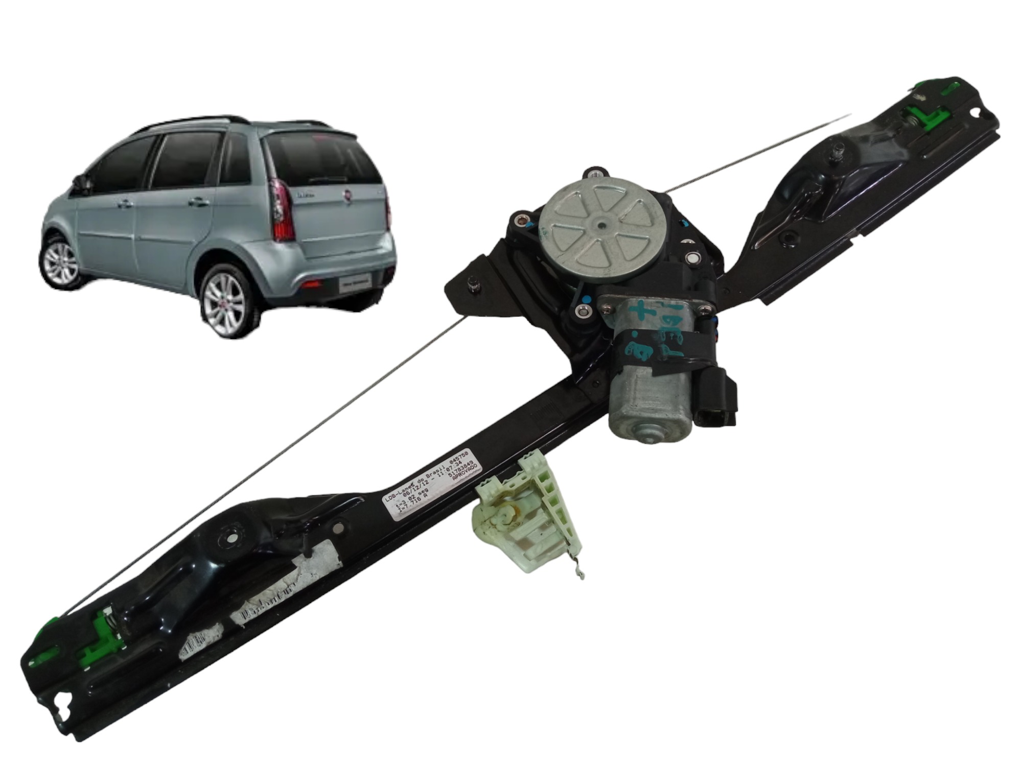 Maquina Motor Vidro Traseiro Esquerdo Fiat Idea 2012 A 2016 1