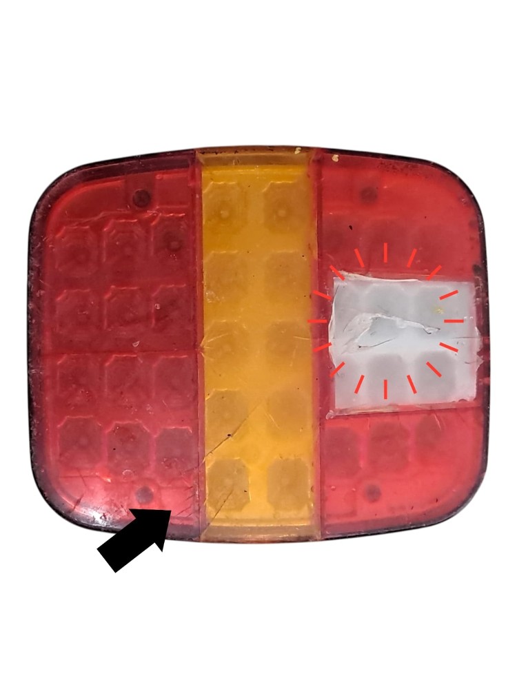 Lanterna Traseira LED Marmitao Vw Ford Cargo 6