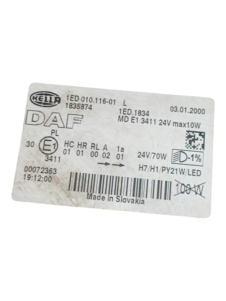 Farol Principal  Esquerdo Daf XF540 2024 VA157 8