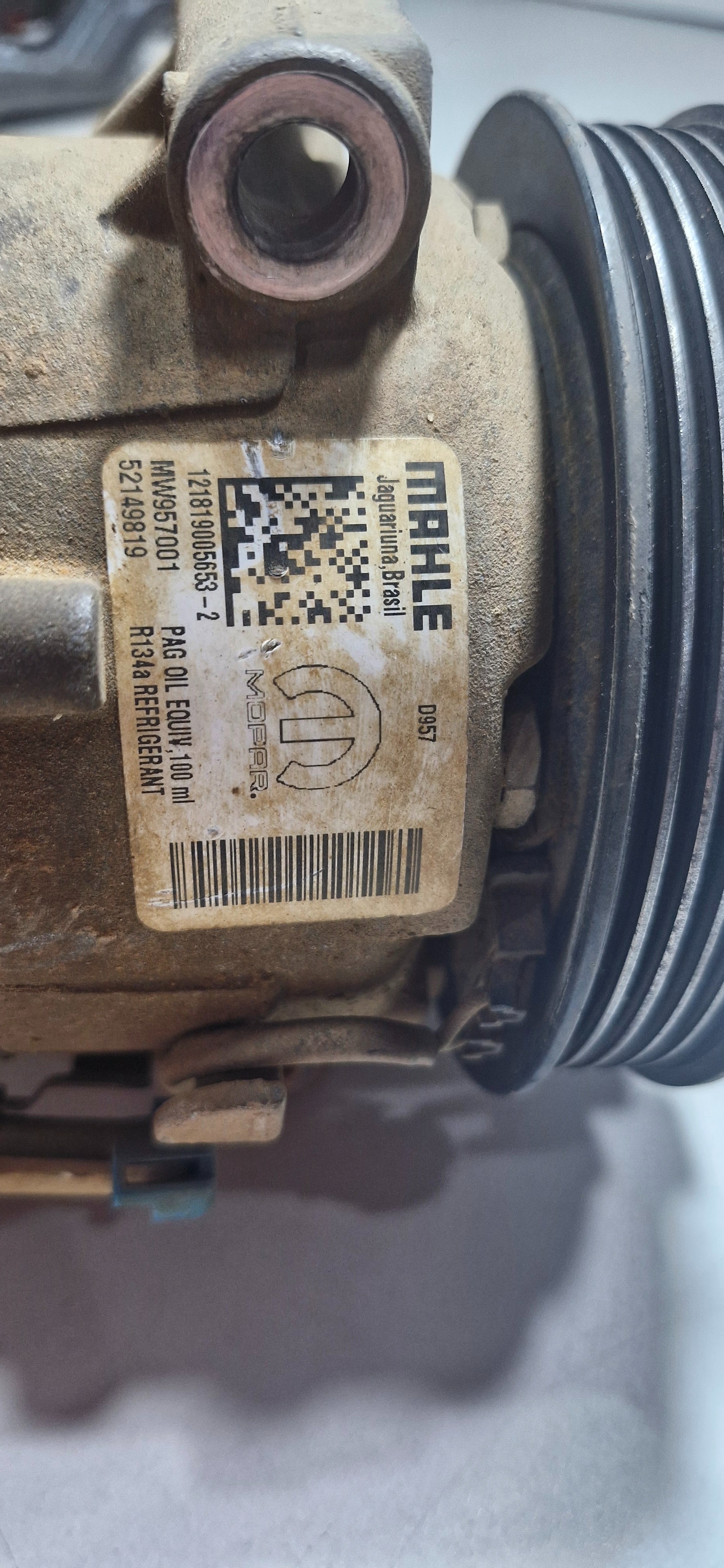 Compressor Ar Condicionado 1.4 Pal Fiat Mobi Uno 2018 A 2022 4
