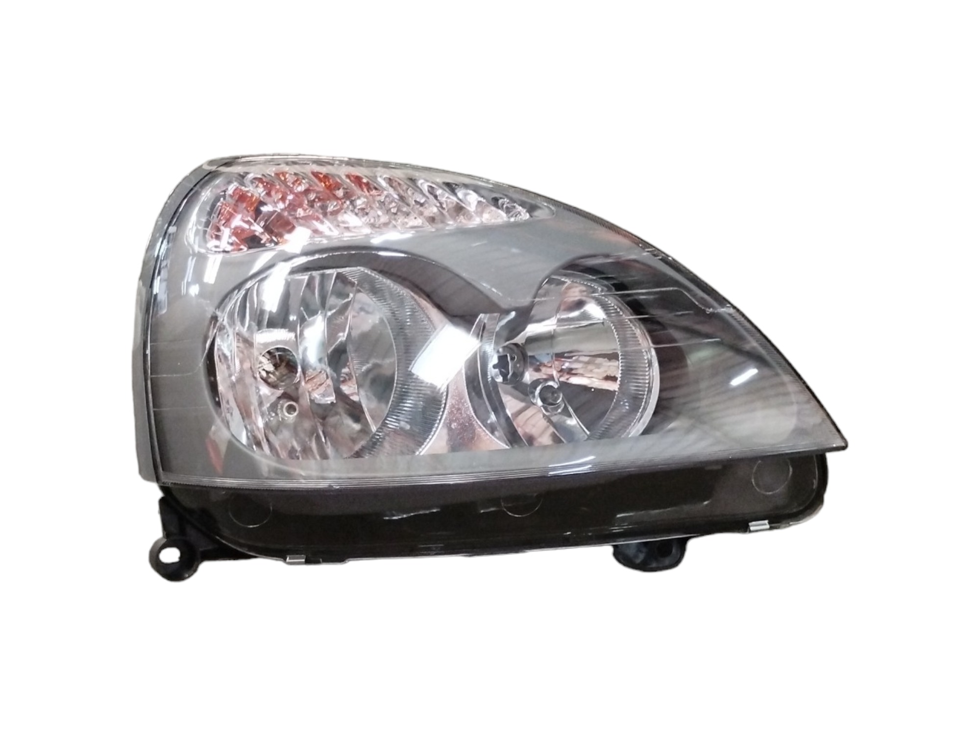 Farol Principal Direito Clio 2003 a 2012 Mascara Cinza 1