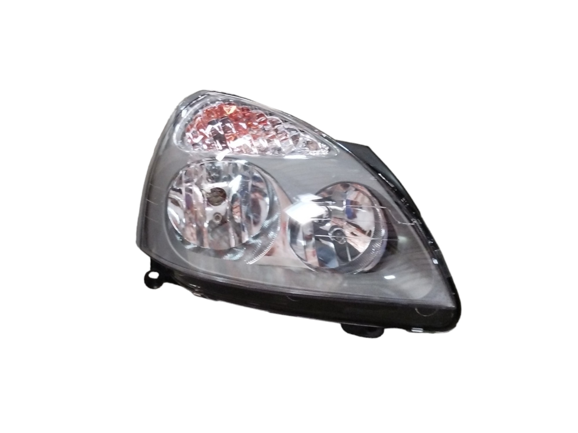 Farol Principal Direito Clio 2003 a 2012 Mascara Cinza 3
