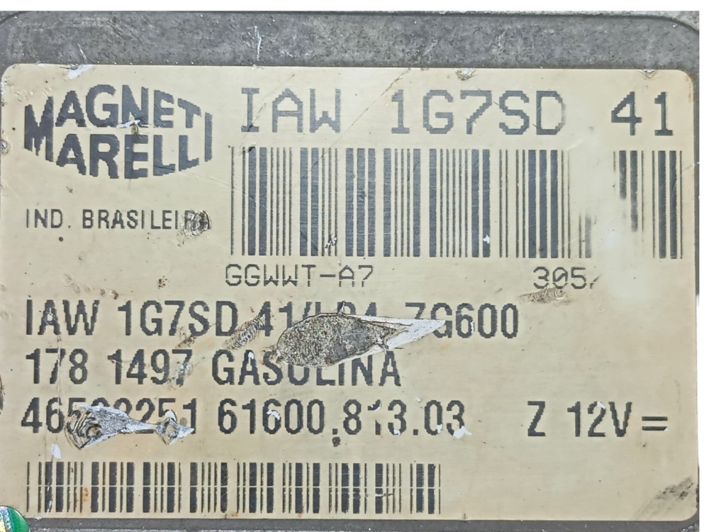 Módulo injeção 1.0 8v gasolina fiat palio siena 1998 a 2005 7