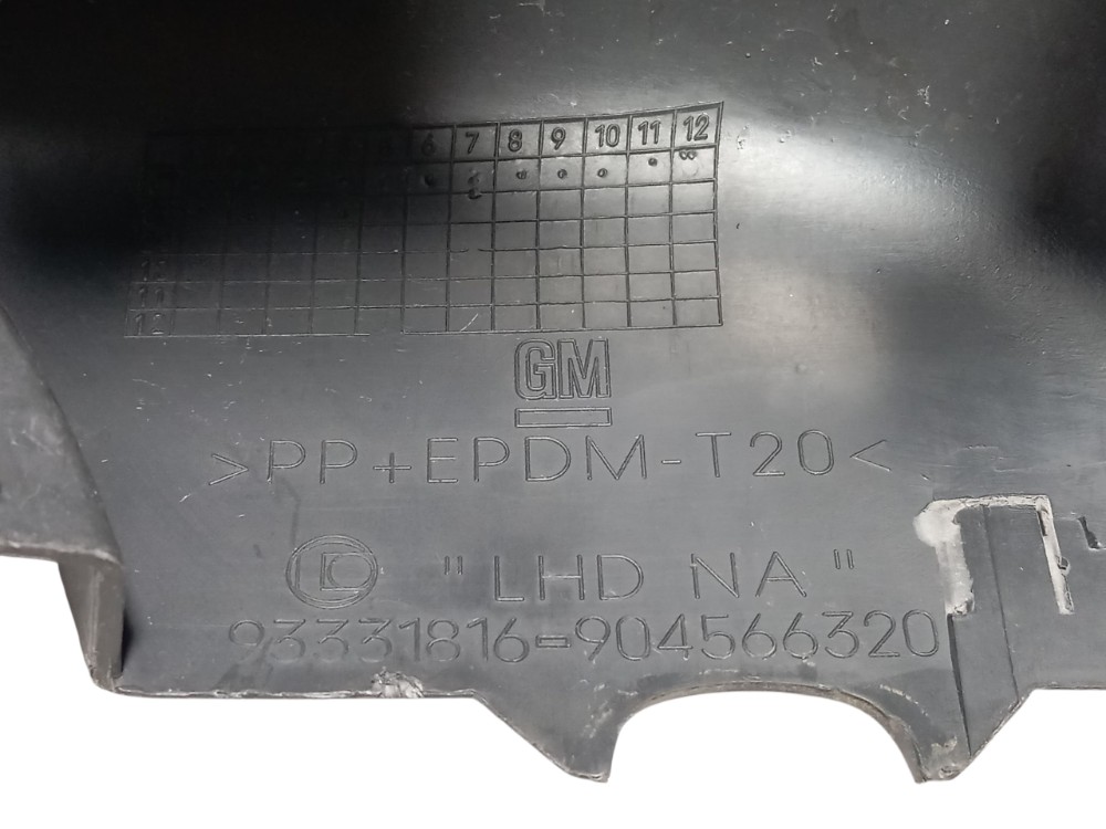 Moldura Chave Capa Coluna Direção Inferior Gm Corsa 2004 Preto 7
