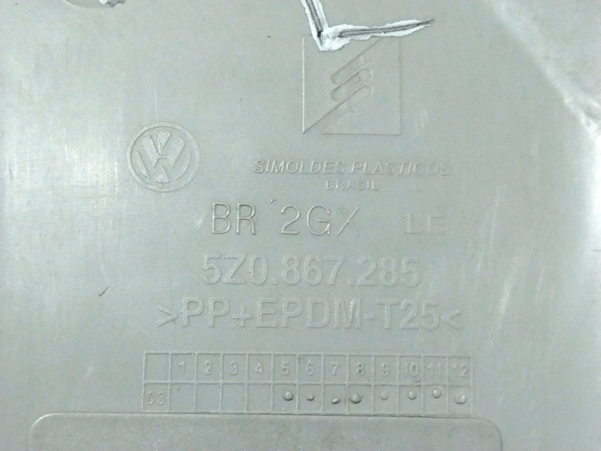 Acabamento Coluna Central Esquerdo Vw Fox 5