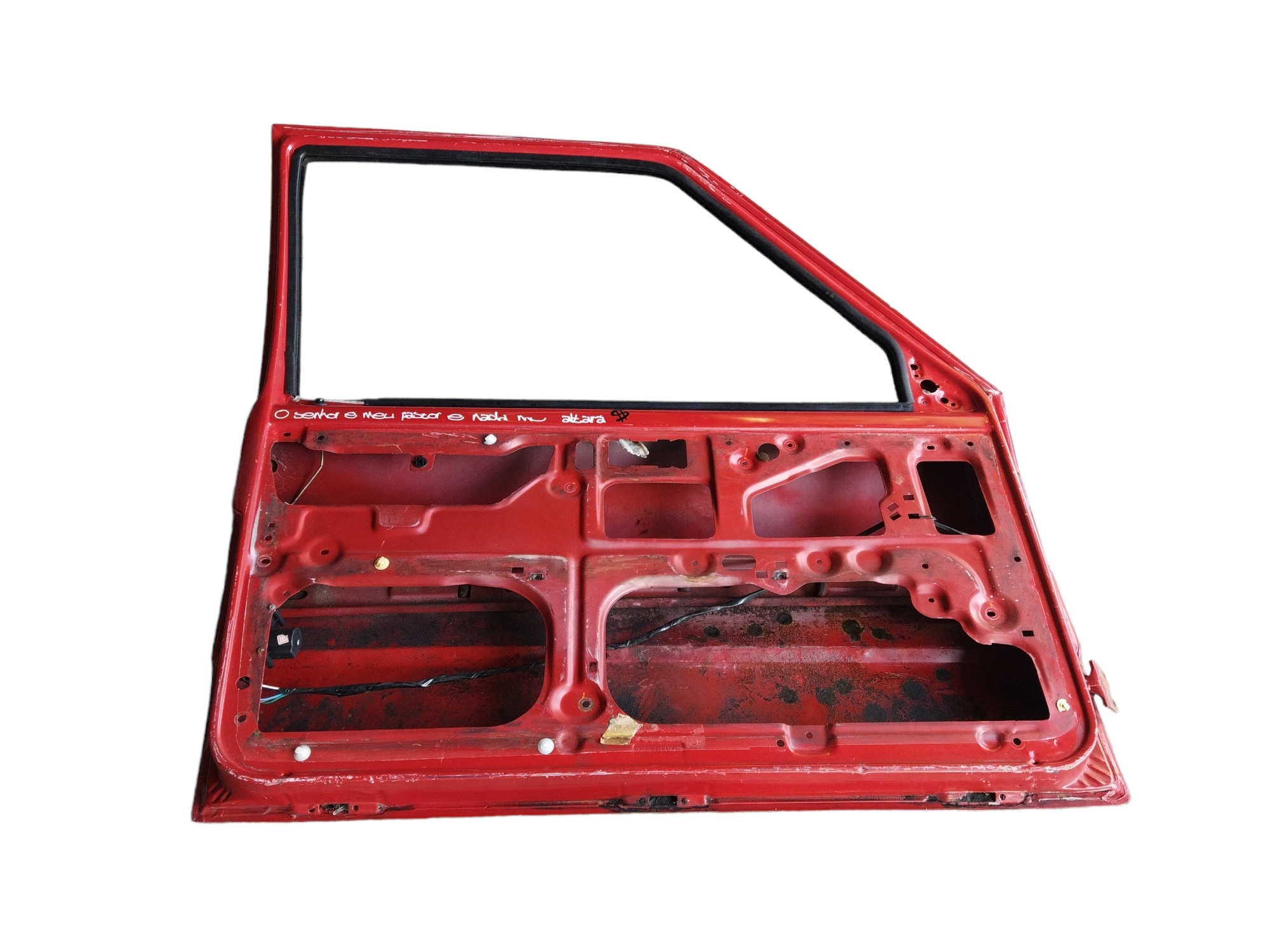 Porta Dianteira Esquerda Fiat Uno 2 Portas Com Avarias  Dianteira Esquerda Vermelho 3