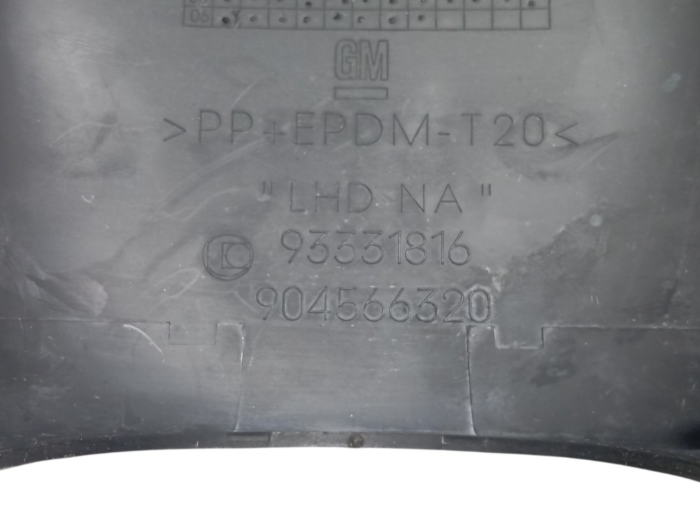 Moldura Chave Capa Coluna Direção Inferior Gm Corsa 2004 Preto 7
