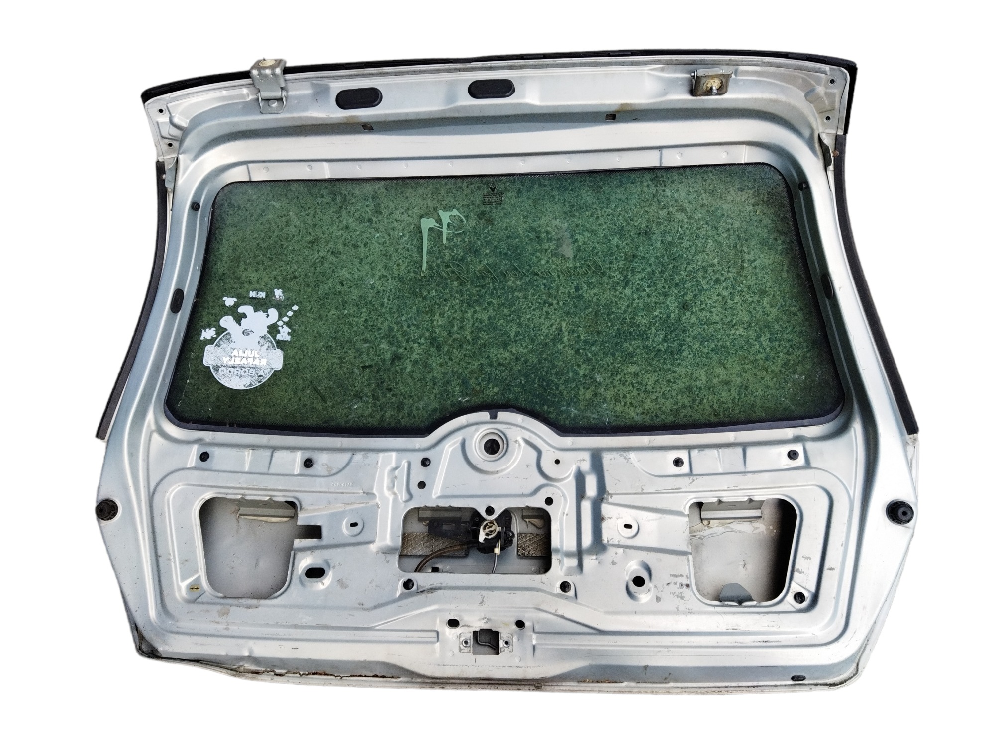 Tampa Traseira Porta Mala Clio 2002 Com Detalhes Sem Vidro 2