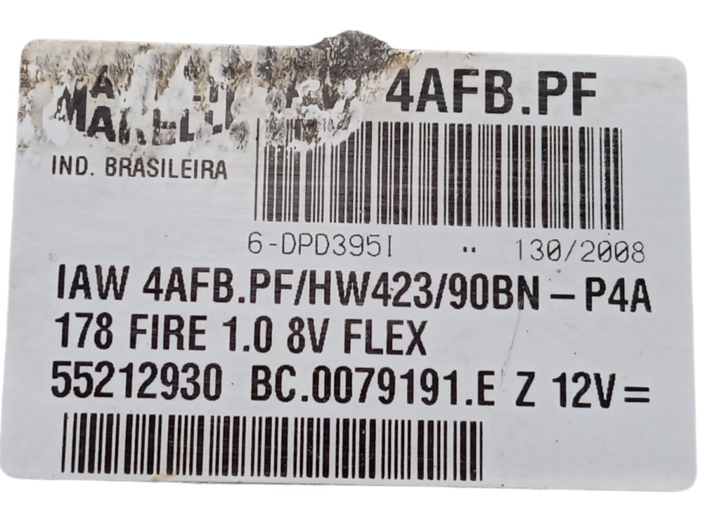 Modulo Injeção 1.0 Fire 8v Flex Fiat Palio Siena 2005 A 2008 6