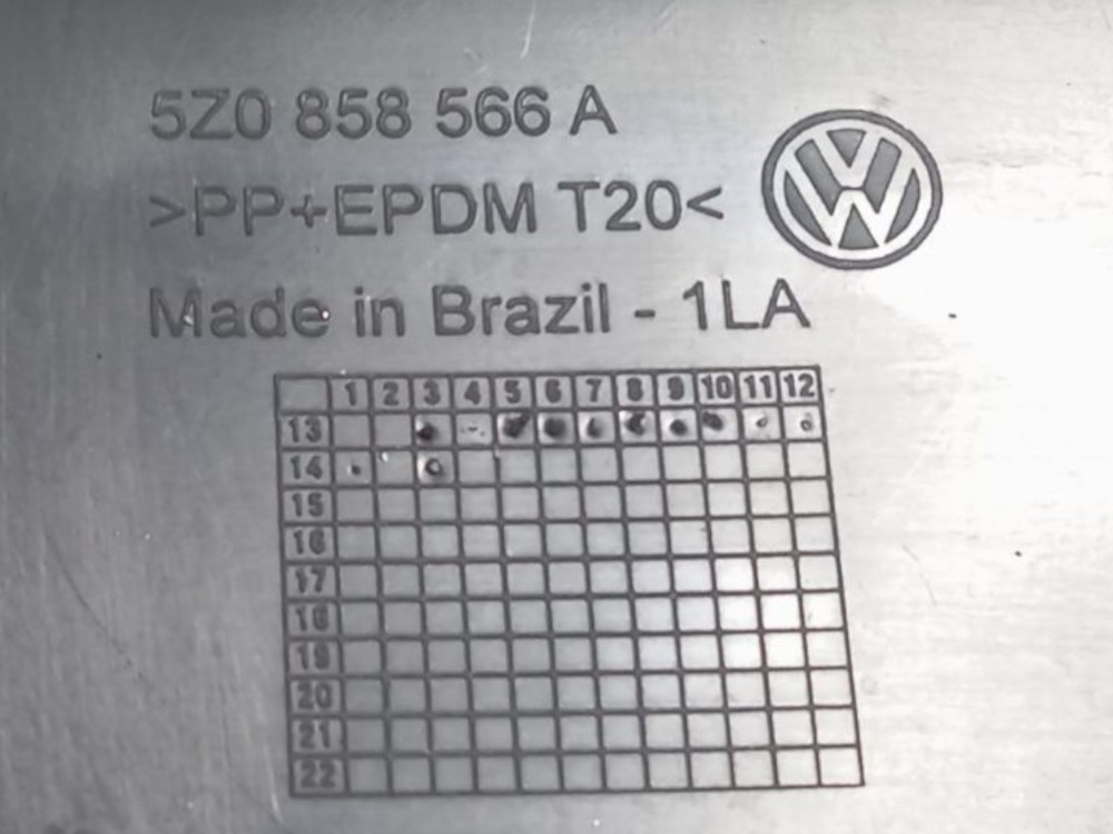 Moldura Inferior Coluna Direção Vw Fox 2010 Preto 7