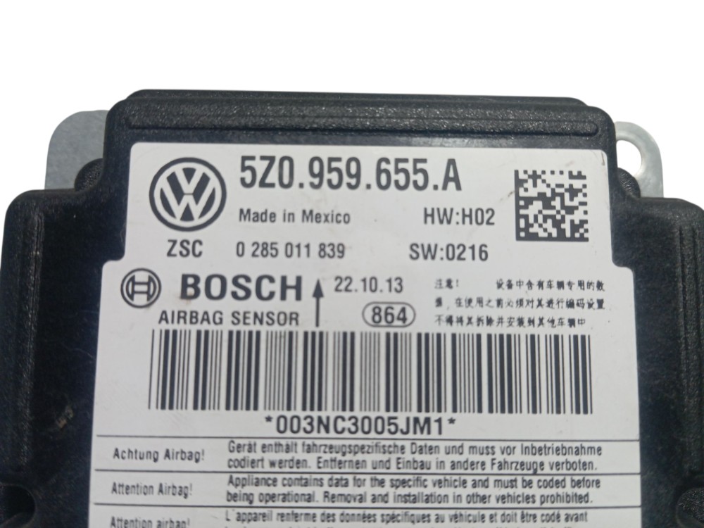 Módulo Airbag Colisao Vw Fox Spacefox 2010 A 2017 4