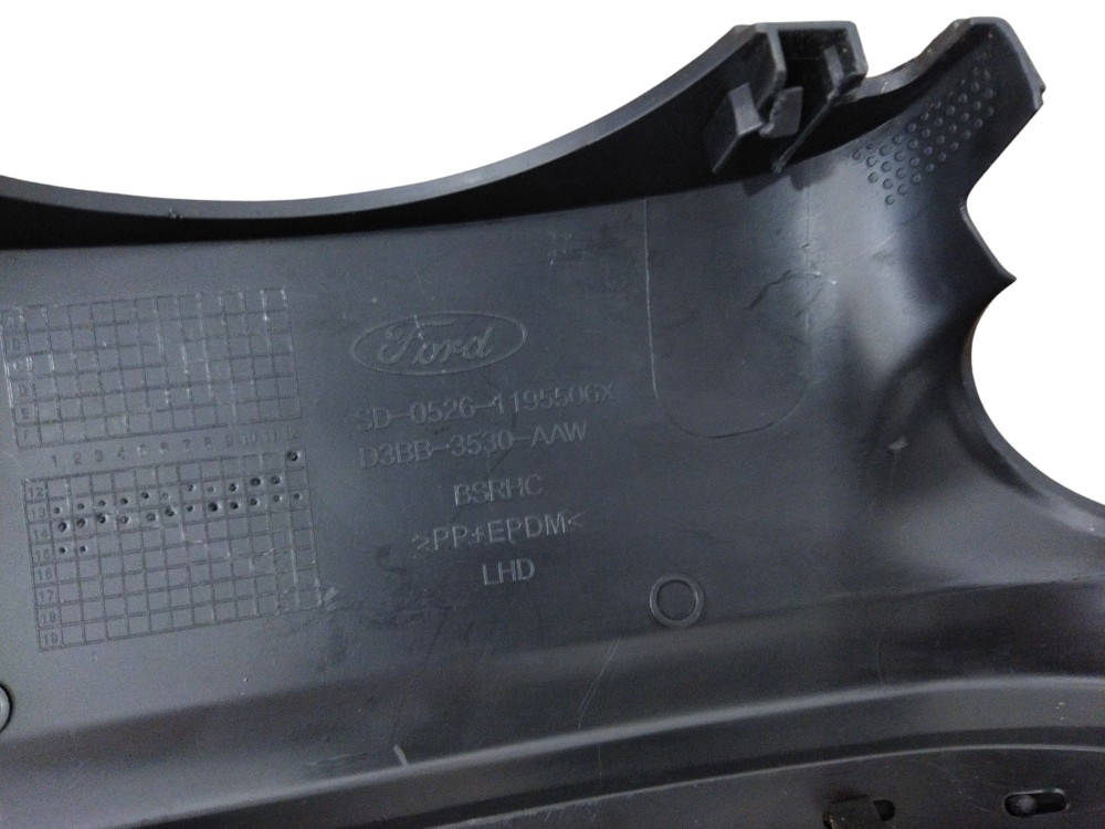 Acabamento Capa Superior Chave Seta Ford New Fiesta 2015 Preto 5