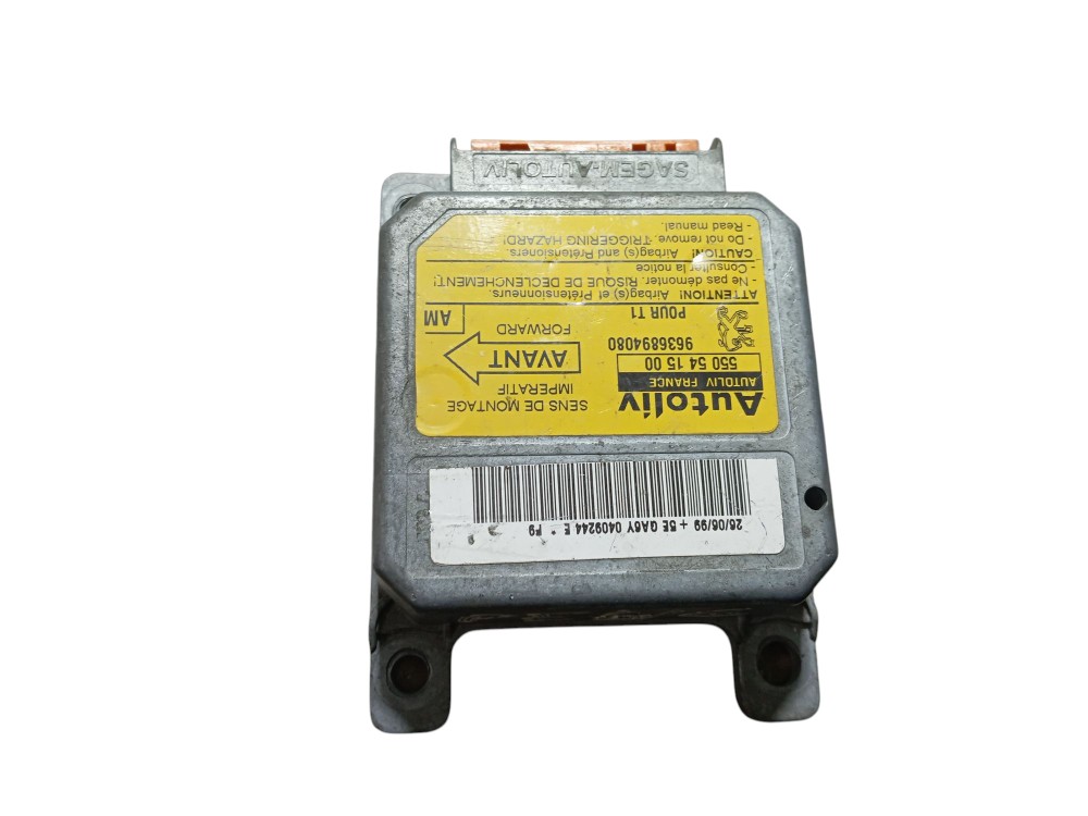 Módulo Airbag Central Ativado 997 1. Peugeot 206 1999 A 2002 2