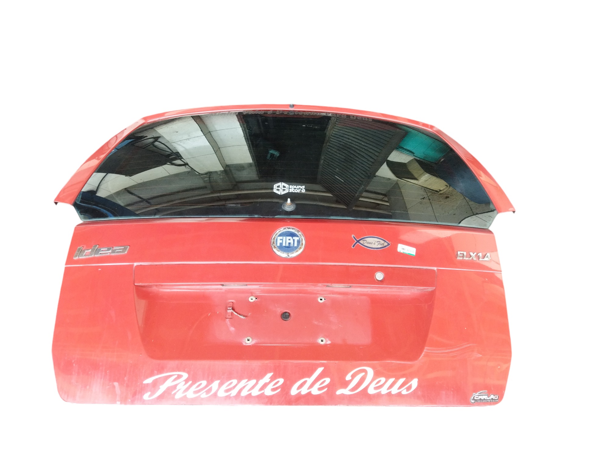 Tampa Traseira Fiat Idea – Sem Vidro – Vermelha 2
