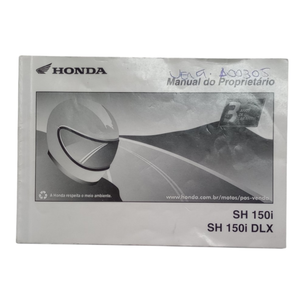 Manual do proprietário sh 150i 2020