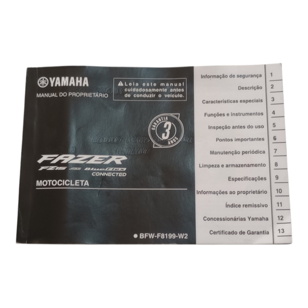 Manual do proprietário Yamaha fazer 2025