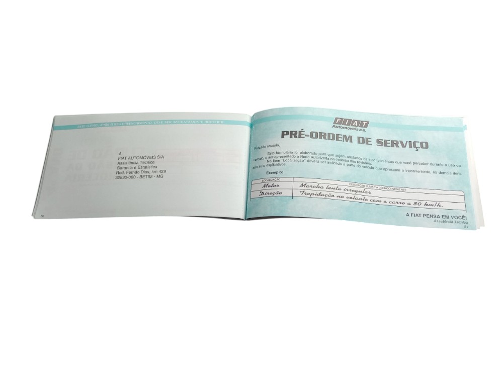 Manual Proprietário Fiat Uno 1999 3
