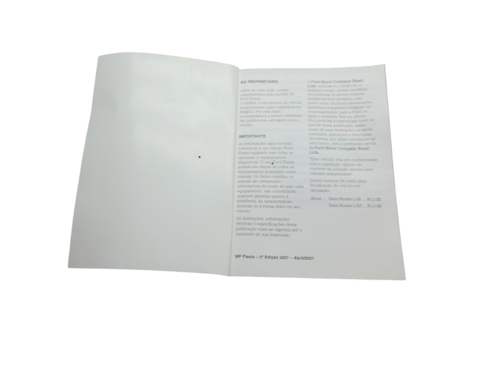 Kit Manual Proprietário Ford Fiesta 2001 3