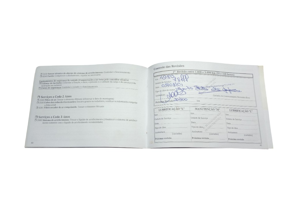 Kit Manual Do Proprietário Mercedes Benz L1620 2001 4