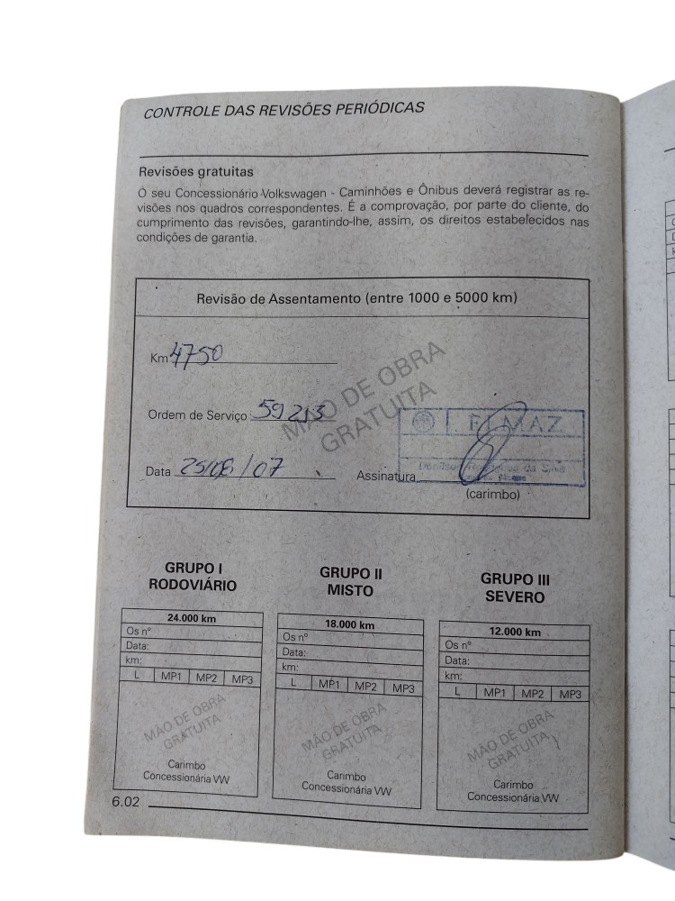 Manual Do Proprietário Volkswagen Worker 2006 Com Detalhe 3