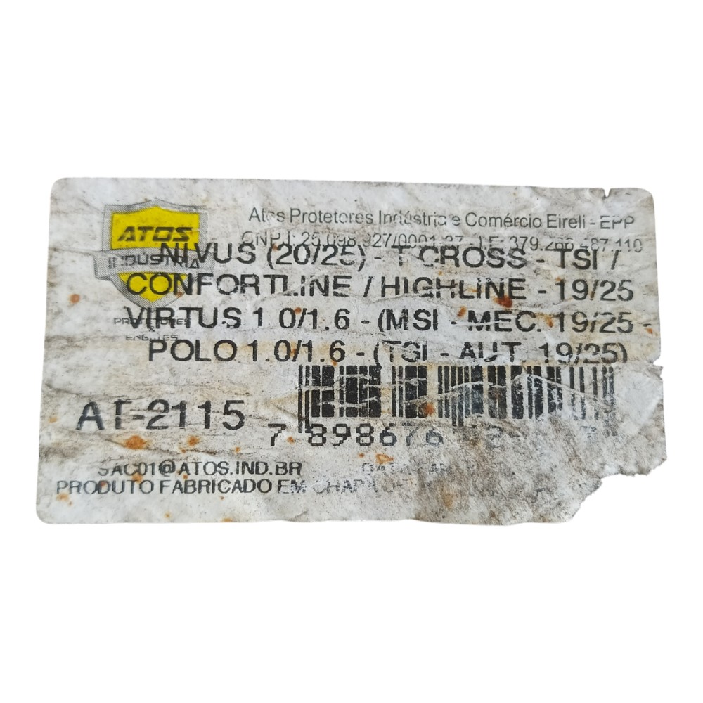 Protetor Carter Vw Polo Nivus Virtus T-cross Tera Paralelo 7