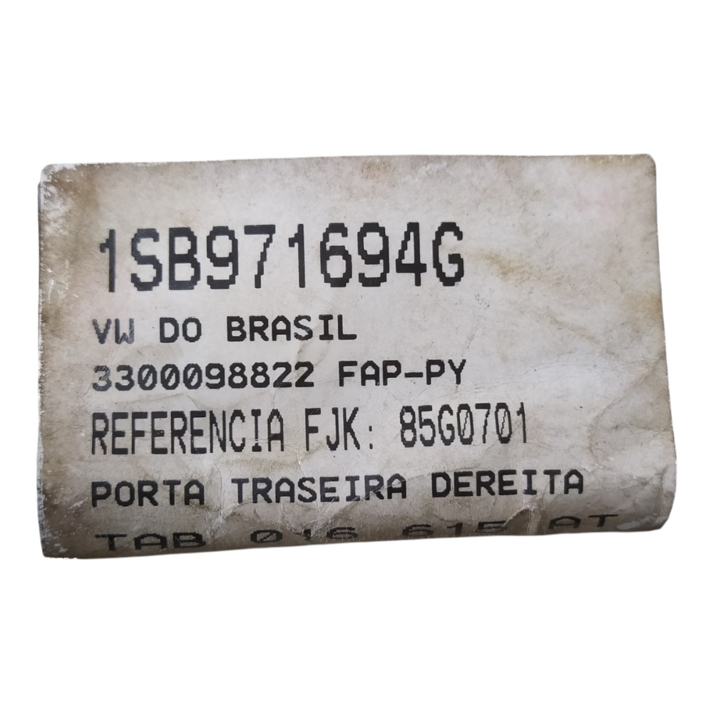 Chicote Porta Traseira Direita Vw Up Tsi 1.0 2019 V144 6