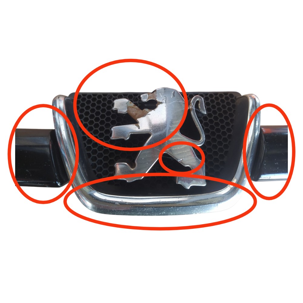 Grade Moldura Bigode Parachoque Peugeot 206 1.0 2004 V119 4