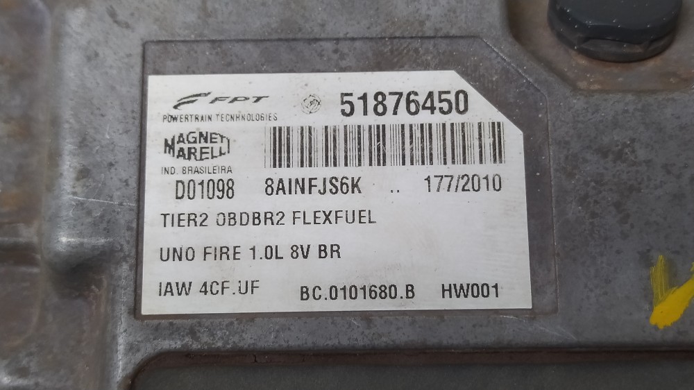 Módulo Injeção Fiat Uno Mille Way 1.0 8v 2011 V120 7
