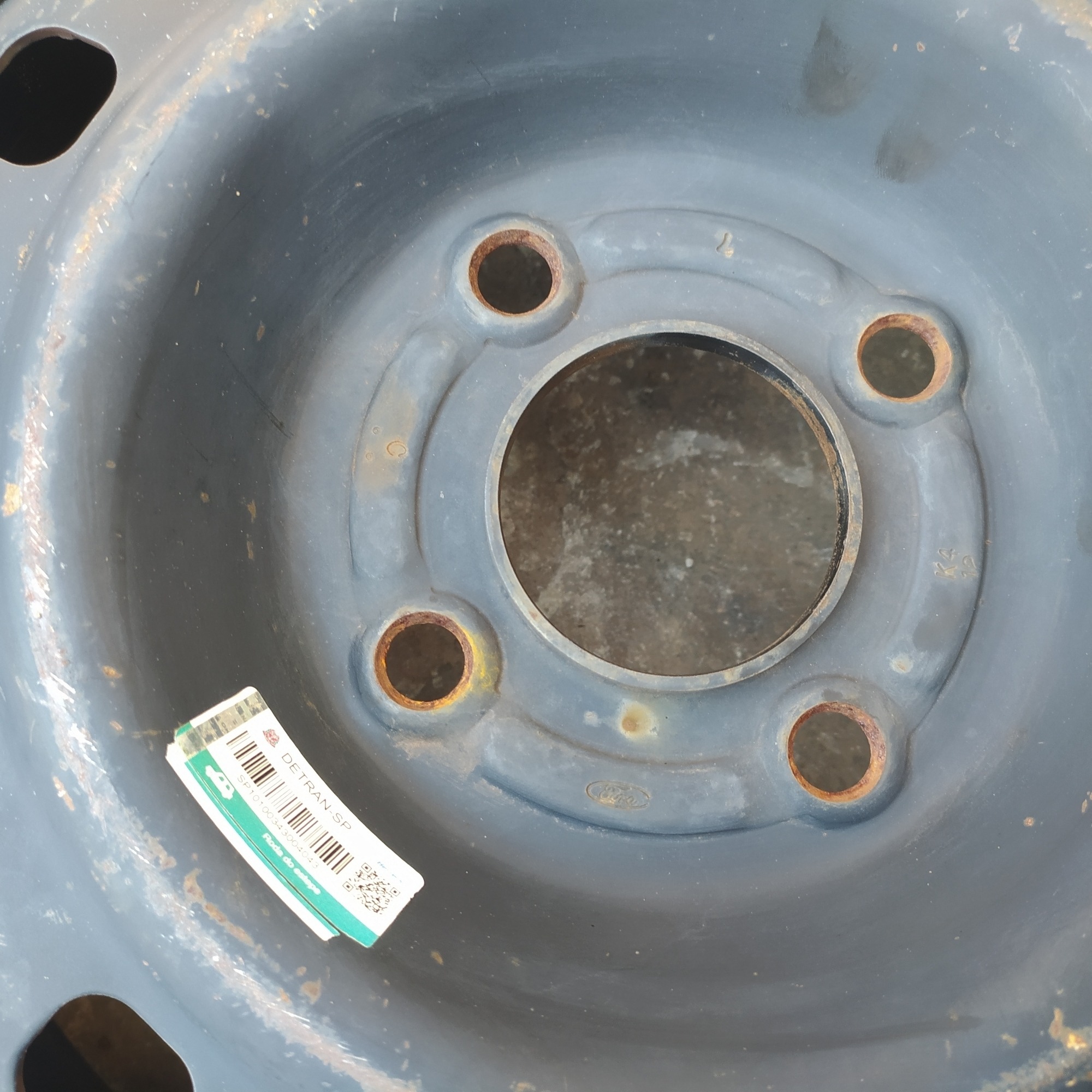 Roda Estepe Ferro Ford Aro 15 4×108 4