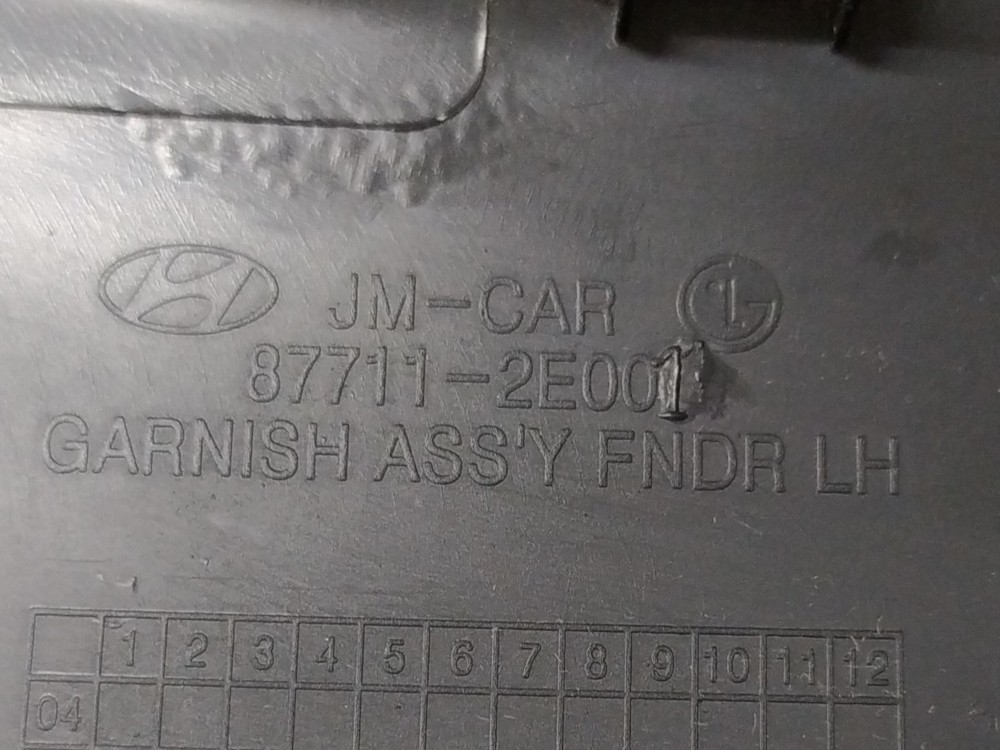 Moldura Friso Paralama Esquerdo Hyundai Tucson 2005 A 2015 Preto 5