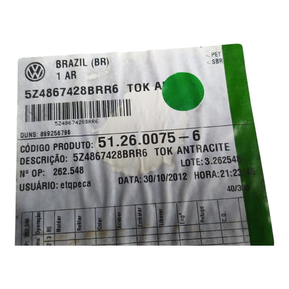 Jogo Carpete Porta Malas Vw Fox 1.0 2013 V157 6
