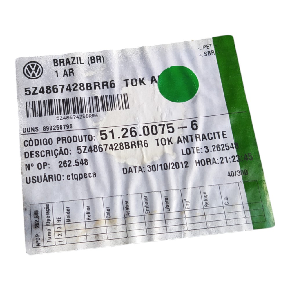 Jogo Carpete Porta Malas Vw Fox 1.0 2013 V157 5
