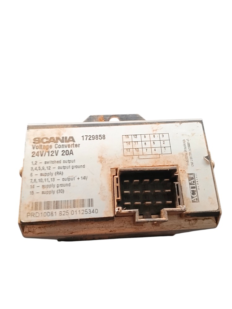 MÓDULO CONVERSOR VOLTAGEM ORIGINAL SCANIA PGR – 1729858 3