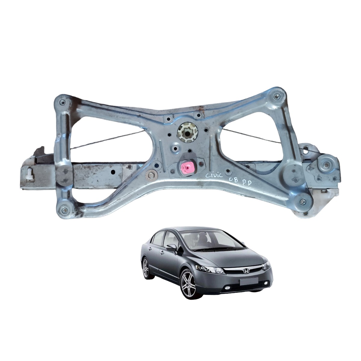 Máquina Vidro Dianteira Direita Honda Civic 1.8 2008 2012 1